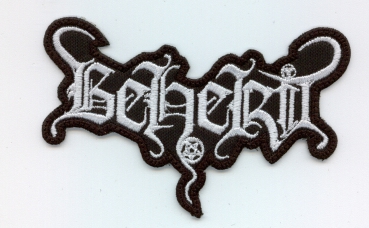 Beherit - Weisses Neues Logo Kontour Aufnäher