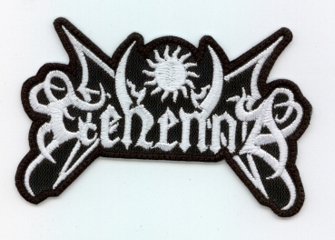 Gehenna -Weisses Logo Kontour Aufnäher