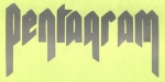 Pentagram - Silber Logo Aufkleber