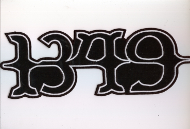 1349 - White Logo Backpatch