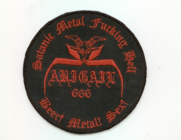Abigail - Roter Satanic Metal Runder Aufnäher