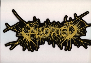Aborted - Gelbes Logo Rückenaufnäher