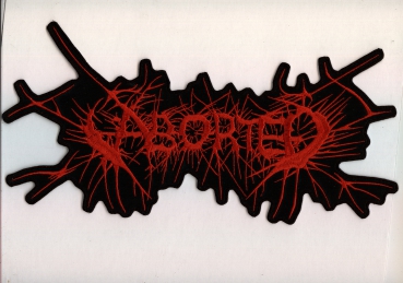 Aborted - Rotes Logo Rückenaufnäher