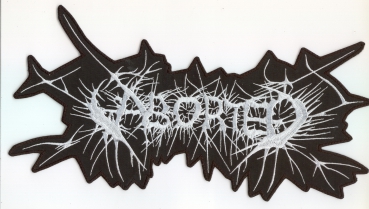 Aborted - Weisses Logo Rückenaufnäher