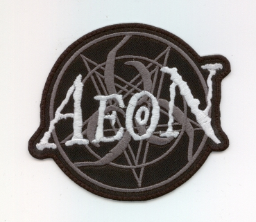Aeon - Weiss Graues Logo Kontour Aufnäher