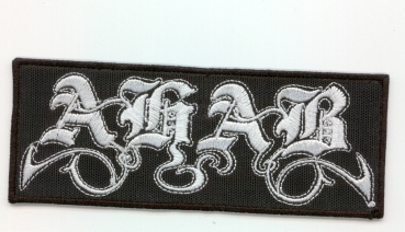 Ahab - Weisses Logo Aufnäher