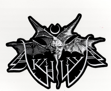 Akhlys - White Logo Backpatch