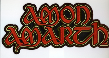 Amon Amarth - Gelb Rot Logo Rückenaufnäher
