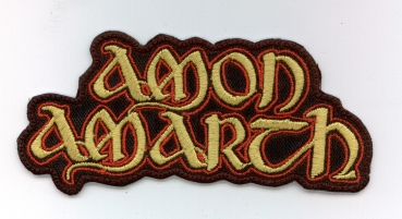 Amon Amarth - Rot Gelbes Logo Kontour Aufnäher