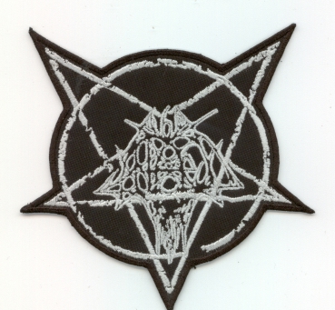 Antaeus - Weisses Pentagram Logo Kontour Aufnäher