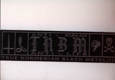 Anti Human /True Norwegian Black Metal Grau Rückenaufnäher