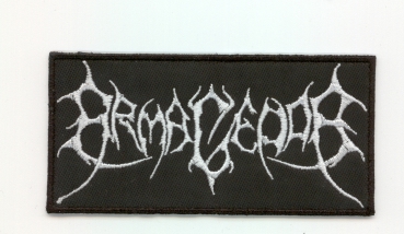 Armagedda - Weisses Neues Logo Aufnäher