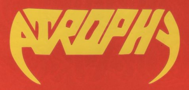 Atrophy - Gelbes Logo Aufkleber