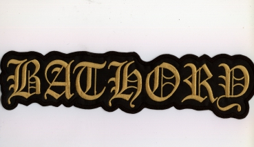 Bathory - Gelbes Logo Rückenaufnäher