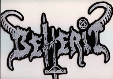 Beherit - Weisses Altes Logo Rückenaufnäher