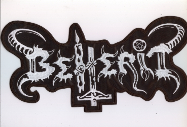 Beherit - Weisses Altes Logo Rückenaufnäher