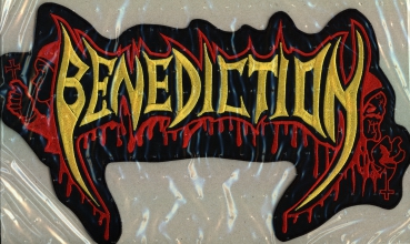 Benediction - Rot Gelbes Logo Rückenaufnäher