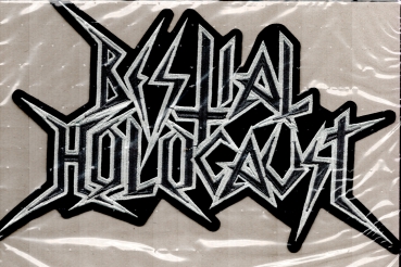 Bestial Holocaust - Grau Weisses Logo Rückenaufnäher