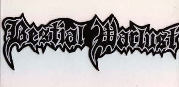 Bestial Warlust - Weisses Logo Rückenaufnäher