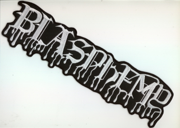 Blasphemy - Weisses Blut Logo Rückenaufnäher