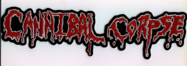 Cannibal Corpse - Rotes Weisses Logo Rückenaufnäher