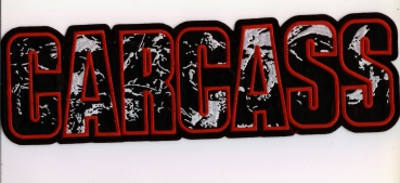 Carcass - Rot Weisses Neues Logo Rüpckenaufnäher