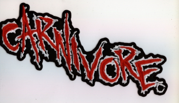 Carnivore - Weiss Rotes Logo Rückenaufnäher