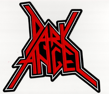 Dark Angel - Weiss Rotes Logo Rückenaufnäher