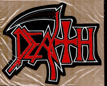 Death - Rot Weiss Neues Logo Rückenaufnäher