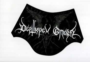 Deathspell Omega - Grau Weisses Logo Rückenaufnäher