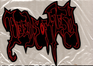 Deeds of Flesh - Rotes Logo Rückenaufnäher