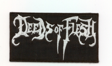 Deeds of Flesh - White Logo Patch