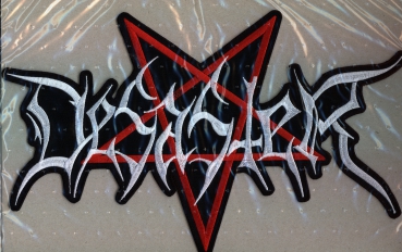Desaster - Rot Weisses Logo Rückenaufnäher