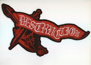 Destruction - Rot Weiss Altes Logo Rückenaufnäher