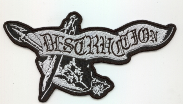 Destruction -  Weisses Altes Logo Aufnäher