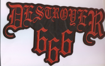 Deströyer 666 - Rotes Altes Logo Rückenaufnäher