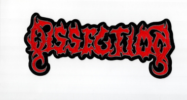 Dissection - Grey Red Logo Backpatch