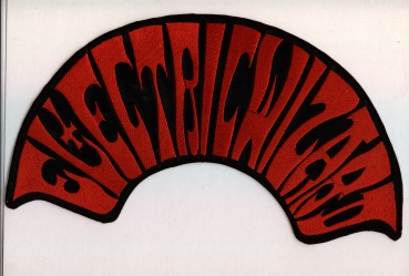 Electric Wizard - Rotes Halb Rundes Logo Rückenaufnäher
