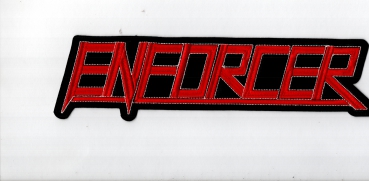 Enforcer - White Red Logo Backpatch