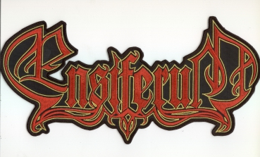Ensiferum - Gelb Rotes Logo Rückenaufnäher