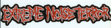 Extreme Noise Terror - Rot Weisses Logo Rückenaufnäher