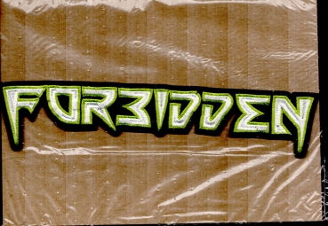 Forbidden - Grün Weisses Logo Rückenaufnäher