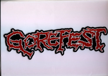 Gorefest -Red White Logo Backpatch