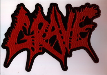 Grave - Rotes Logo Rückenaufnäher