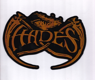 Hades - Old Gold Logo Rückenaufnäher