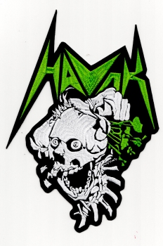 Havok - Green Logo White Face Logo Backpatch