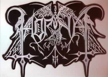 Horna - White Logo Backpatch