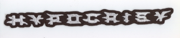 Hypocrisy - White New Logo Outline Backpatch