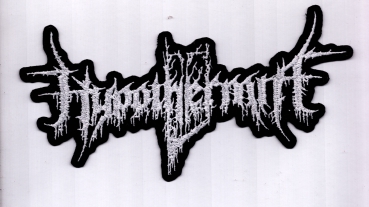 Hypothermia - Weisses Logo Rückenaufnäher