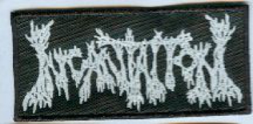 Incantation -  Weises Logo Aufnäher